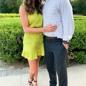 Naked zebra green cocktail dress